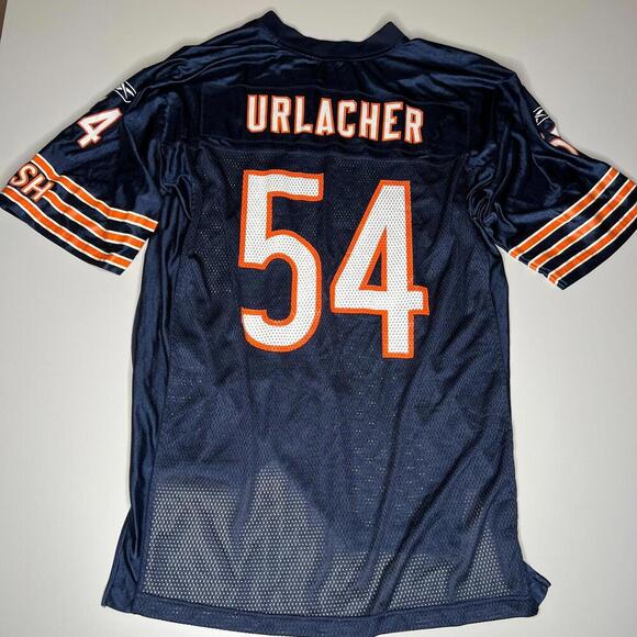 VTG Reebok NFL Equipment Chicago Bears Brian Urlacher 54 Jersey Men’s Large Blue - Picture 5 of 10